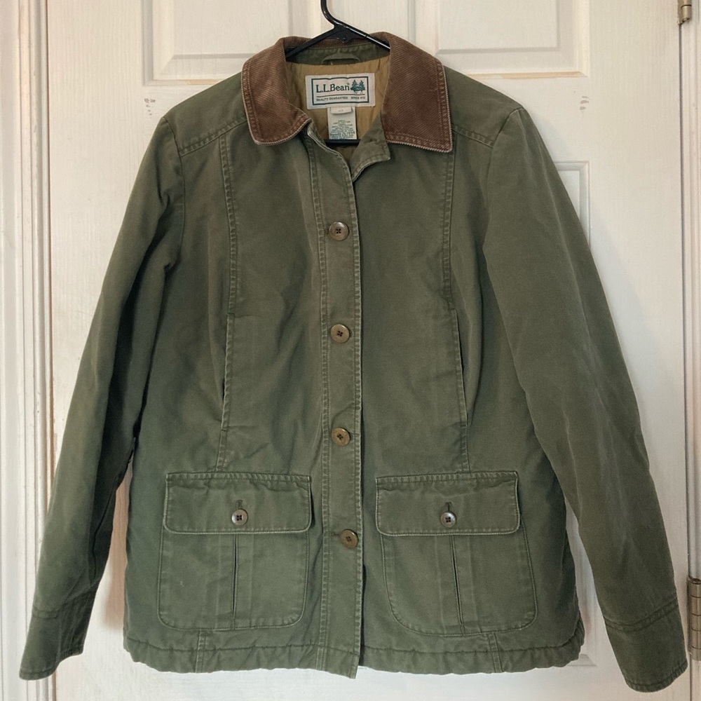 Green L.L.Bean Adirondack Barn Coat, Insulated